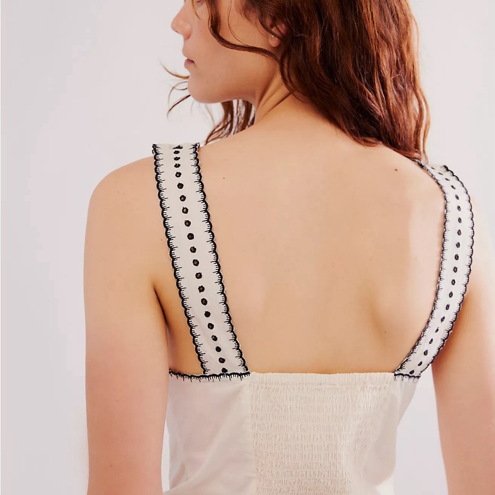 Free People Be My Baby Corset Top White Floral - Picture 3 of 5
